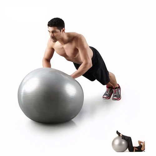 Ballon de fitness en PVC écologique de haute qualité rond 35cm Yoga Pilates Ballon d'exercice et de grossesse Gris