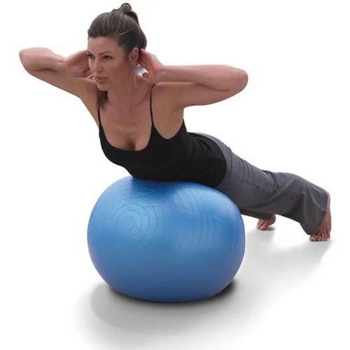 Ballon de fitness en PVC écologique de haute qualité rond 35cm Yoga Pilates Ballon d'exercice et de grossesse Bleu