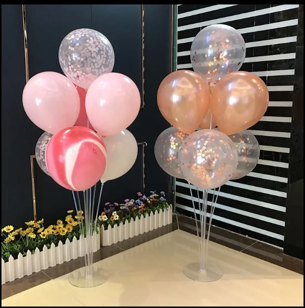 Support Ballon de Table Kit de 7 Tubes en plastique