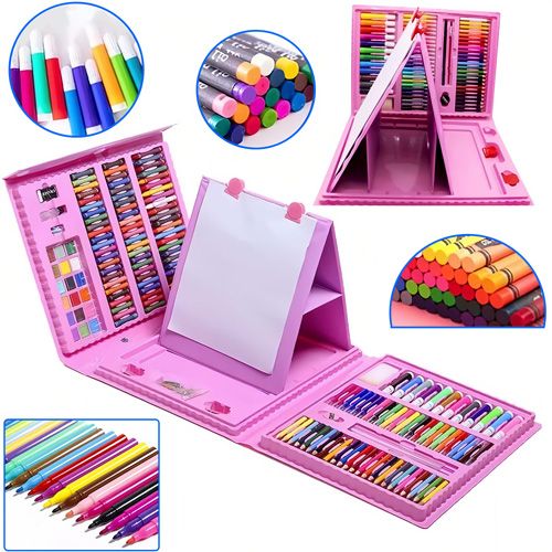 55.	Ensemble de pinceaux pour peinture, graffiti, divertissement quotidien pour enfants, jouet, papeterie à faire soi-même Coloris Rose