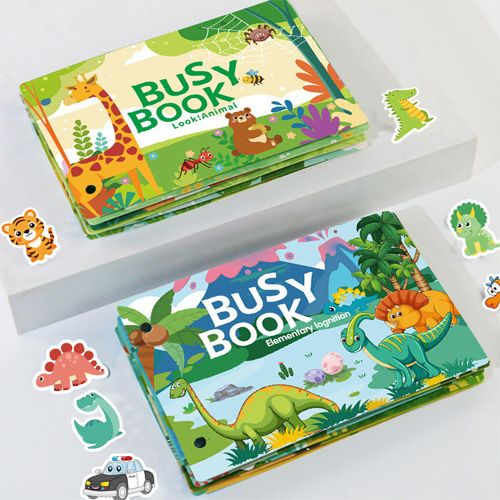 Livre d'activités éducatif Montessori pour enfants, petit livre autocollant, jouet éducatif pour l'éveil des bébés