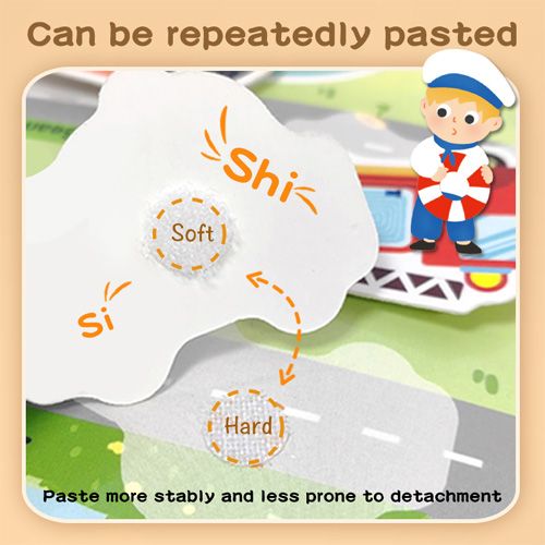 42.	Livre d'activités, jeu éducatif sensoriel précoce, pour enfants d'âge préscolaire, livre en papier collant et à déchirer, inspiré de l'apprentissage Montessori