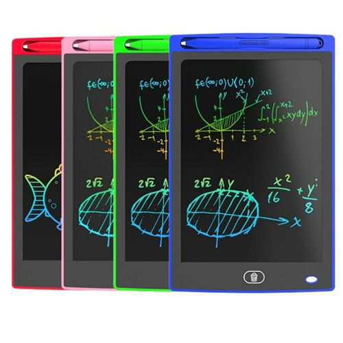 Tablette Ardoise d'écriture effaçable pour enfants, bloc-notes LCD couleur, 8,5, 10 ou 12 pouces