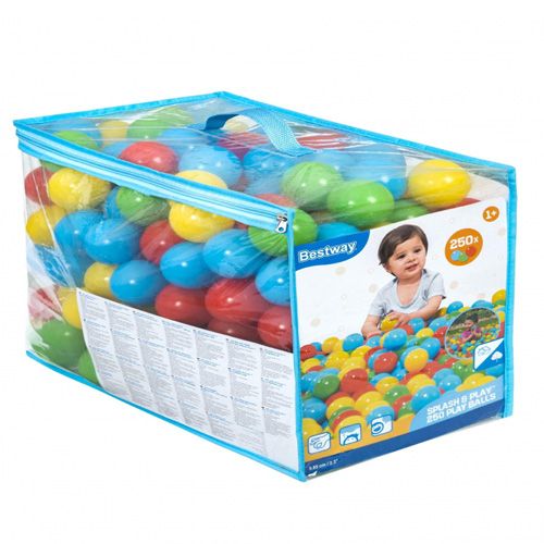 Kit de 250 balles bestway sans BPA en plastique résistant à l'écrasement