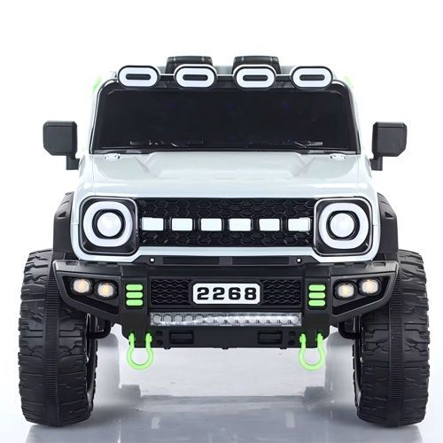 Belle Voiture électrique mini 4*4 Blanc pour Enfants, Garçons et Filles de 2 à 8 ans