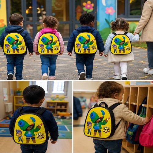 Sacs à dos scolaires Brawl Stars pour enfants allant à la crèche