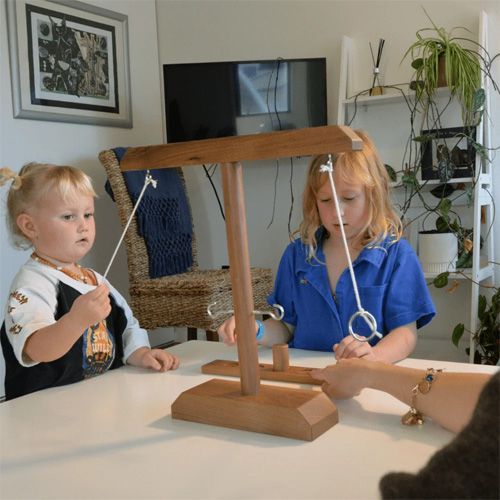 Jeu de lancer d'anneaux et de crochets en bois Montessori, jouets éducatifs pour enfants et adultes Jeu de lancer d'anneaux et de crochets en bois Montessori, jouets éducatifs pour enfants et adultes