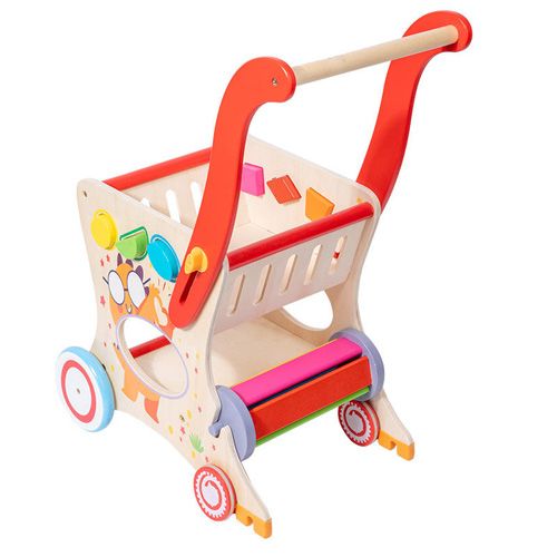 Jouet de marche pour bebe multifonctionnel en bois pour enfants, assemblage de formes, jeu Montessori