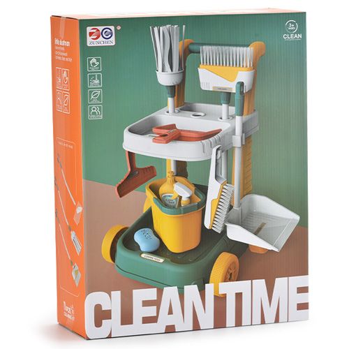 Outils de nettoyage populaires  jouet ménage chariot jeu de rôle ensemble pour enfants et tout-petits