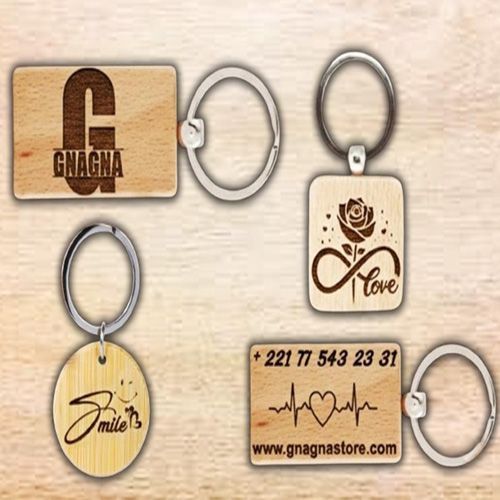 Porte clé en bois élégant et raffiné