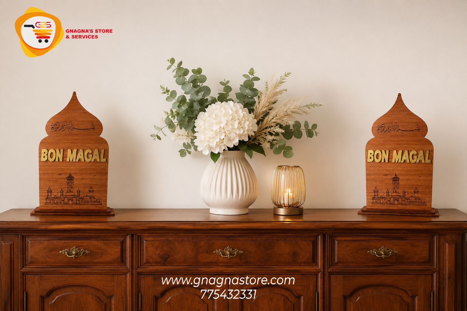 Décoration de Table Personnalisée pour Mariage, Baptême, Magal, Gamou et Plus Encore