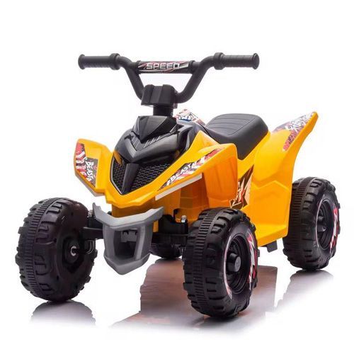Nouveau véhicule électrique à quatre roues pour enfants (modèle unisexe ) – Moto de plage tout-terrain en plastique (batterie incluse) pour les 2-5 ans coloris jaune Nouveau véhicule électrique à quatre roues pour enfants (modèle unisexe ) – Moto de plage tout-terrain en plastique (batterie incluse) pour les 2-5 ans coloris jaune