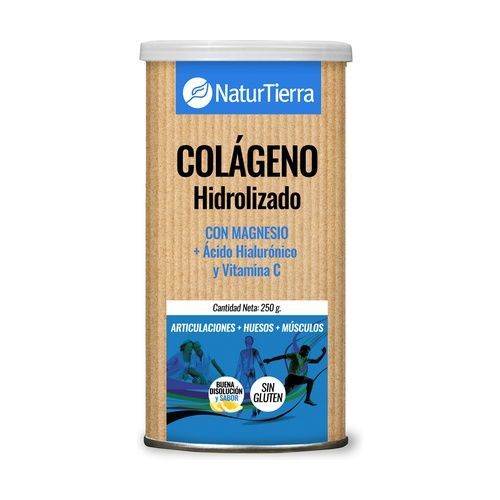 Colágeno hidrolizado con magnesio + ácido hialurónico y vitamina c NATURTIERRA