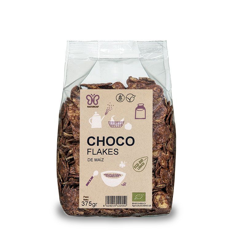 ​Copos de maíz crujientes con cacao NATURCID