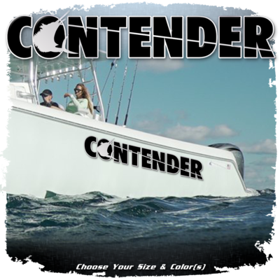 Domed Contender Decal, Choose Your Size & Colors