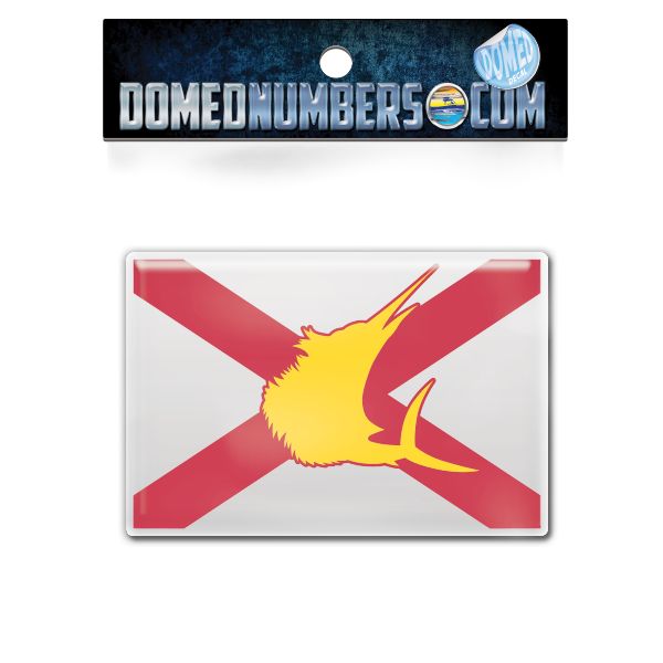 Florida Contender Flag Domed Decal