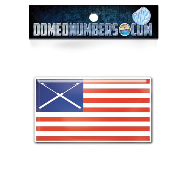 Boston Whaler Flag Domed Decal, Reverse the Flag: No