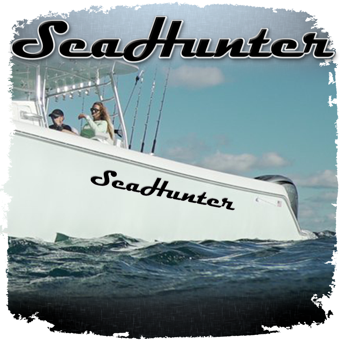Domed Sea Hunter Decal, Choose Your Size &amp; Colors