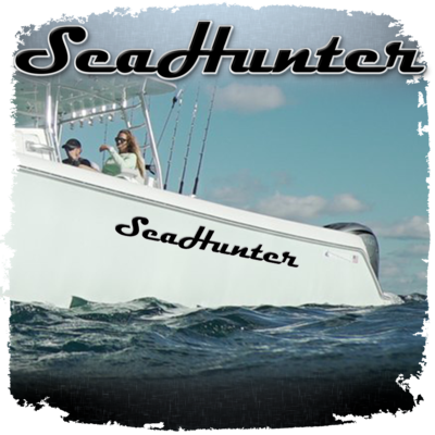 Domed Sea Hunter Decal, Choose Your Size &amp; Colors