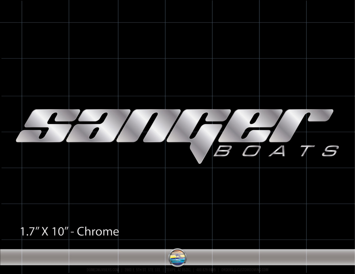 Sanger Domed Window Decal