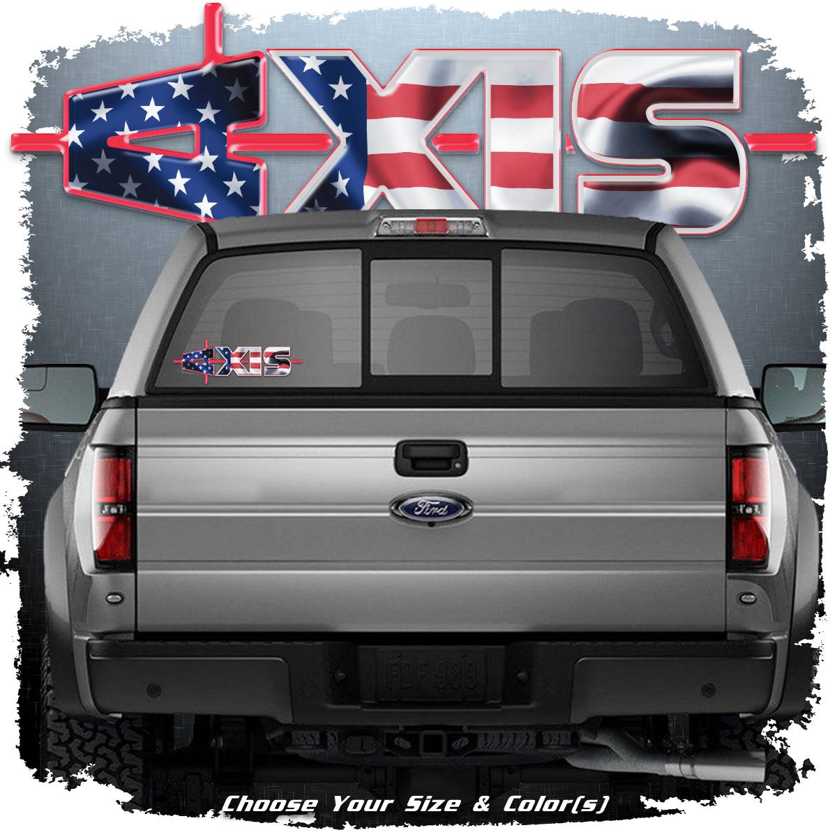 AXIS Window Decal with Flag Pattern