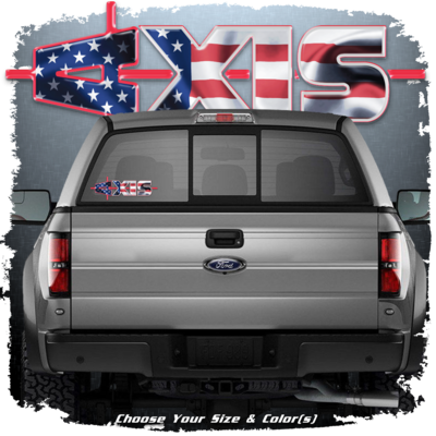 AXIS Window Decal with Flag Pattern