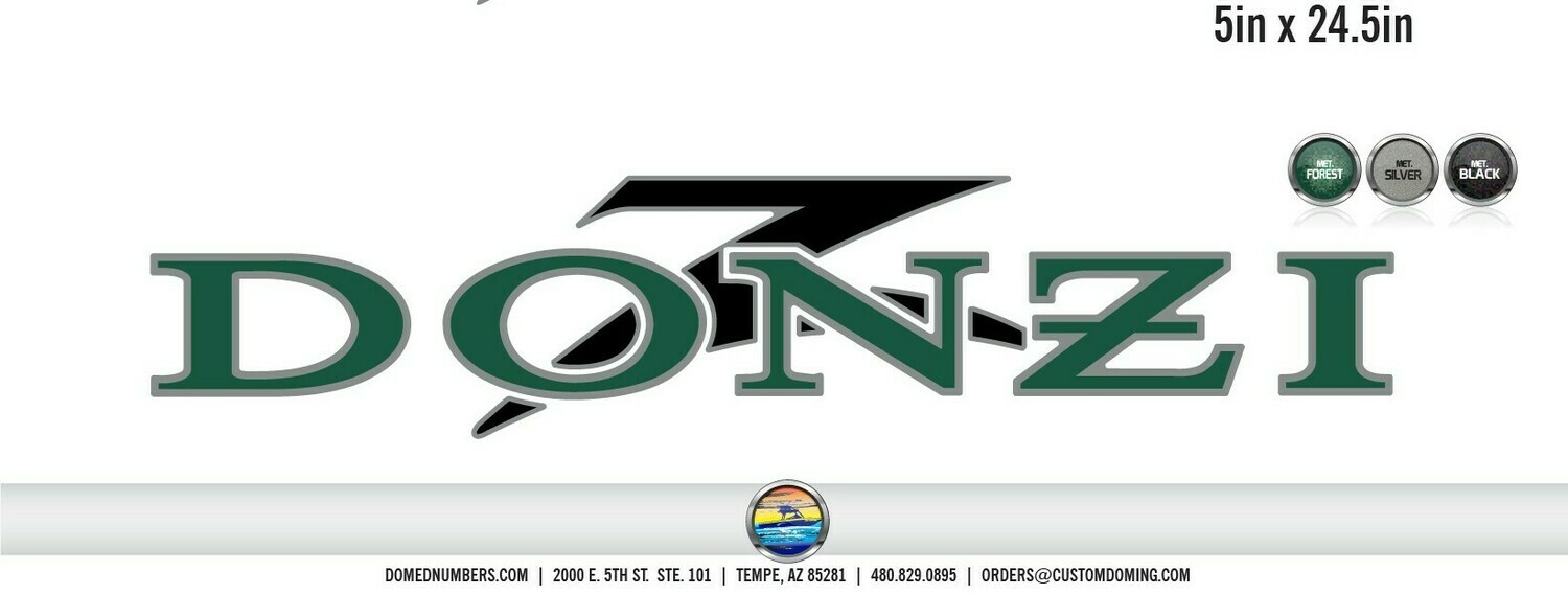 Donzi Boat Domed Decal Set