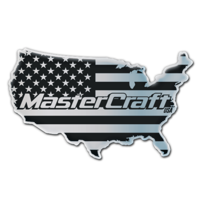 MasterCraft American Flag &quot;This Land is Our Land&quot;, Choose Your Size, Color: Black and Chrome