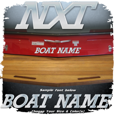 Domed Boat Name in the MasterCraft NXT Font, Factory Matched Chrome