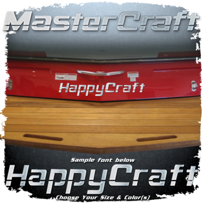 Domed Boat Name in the MasterCraft Font (90's Edition), Factory Matched Chrome