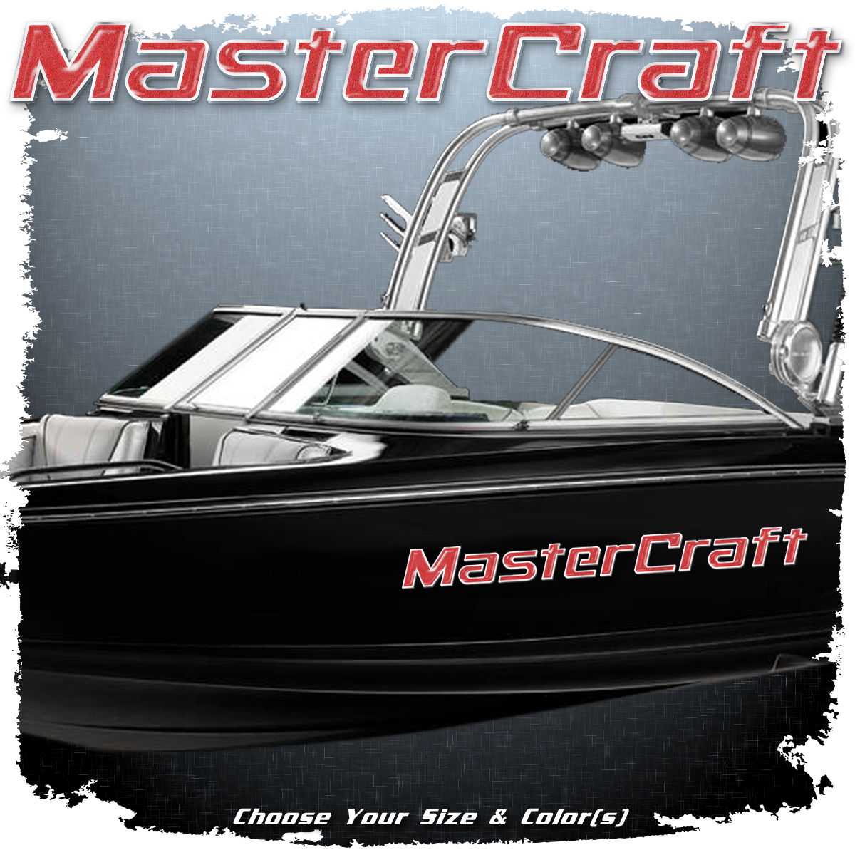 2000-2013 MasterCraft Domed Decal, Choose Your Size and Color