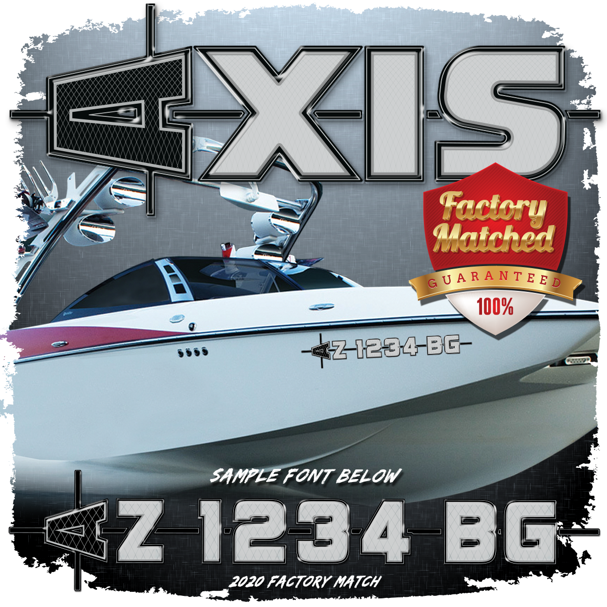 2020-2024 AXIS Domed Registration, Factory Decal Matched Colors