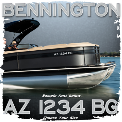 Bennington Logo Style #2 Domed Factory Matched Registration (2 included)