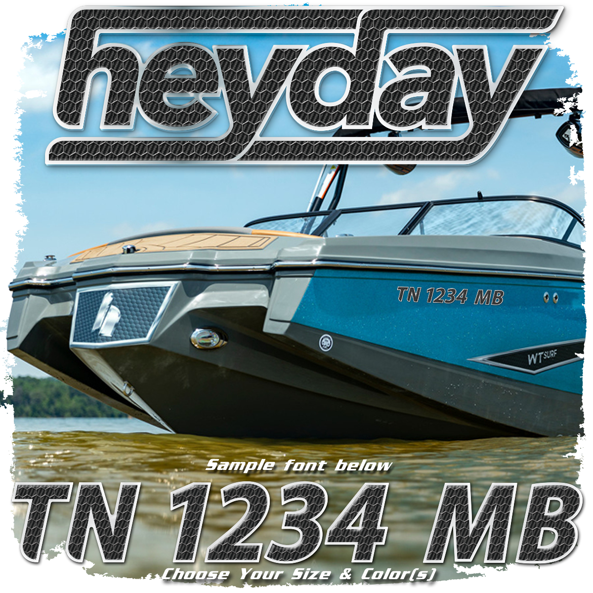 Heyday Domed Registration, Fill Color: Carbon Fiber w/Honeycomb pattern