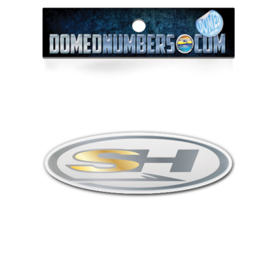 Sea Hunt Domed Decal, Decal Color Option: Light: Metallic Silver, Chrome, Metallic Gold