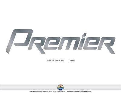 Premier Domed Decal, Chrome (1 decal)