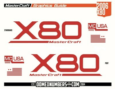 MasterCraft X80 Domed Decal Package