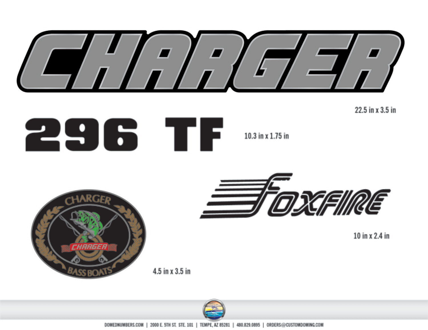 Charger Boat Decal Package