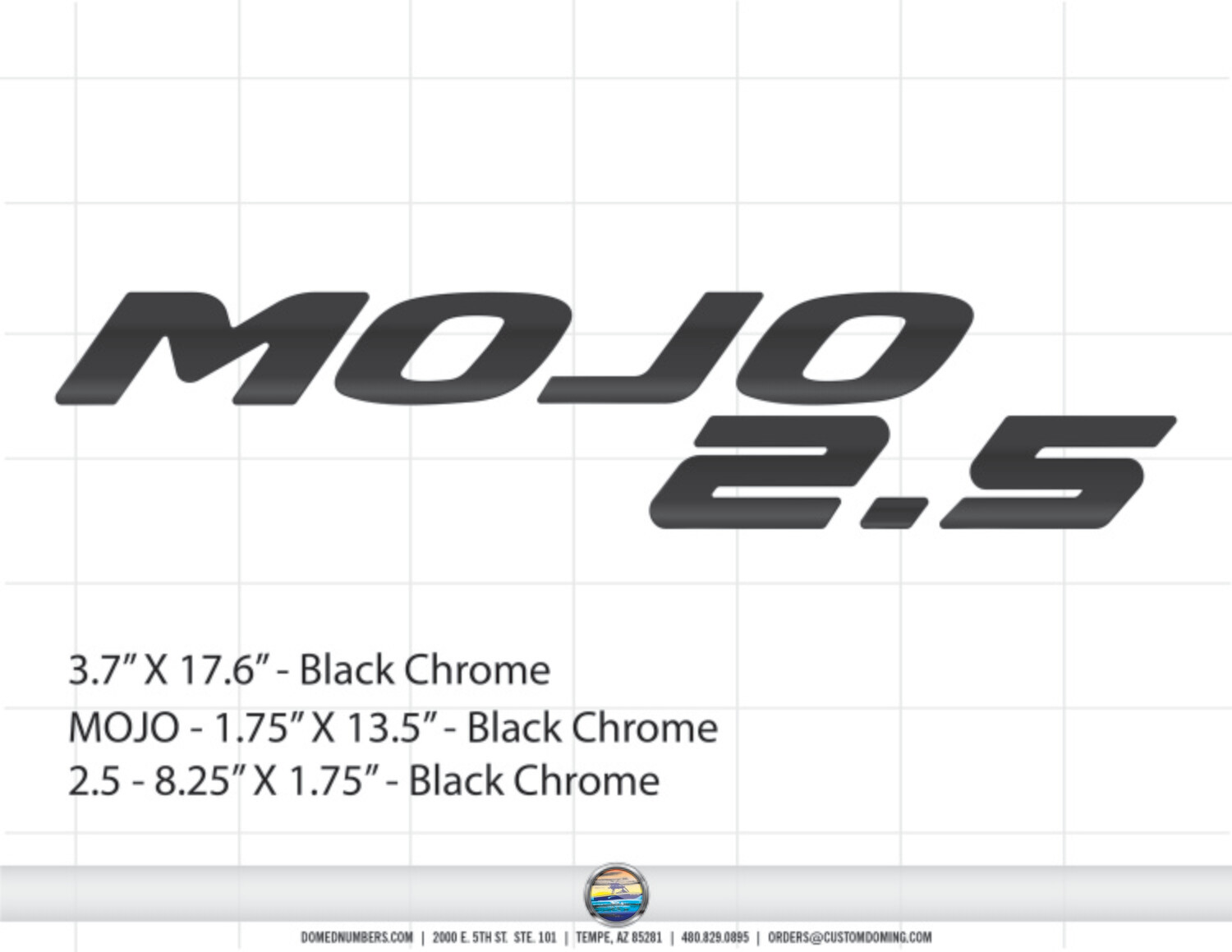 Moomba MOJO 2.5 Domed Decal, Choose Your Color