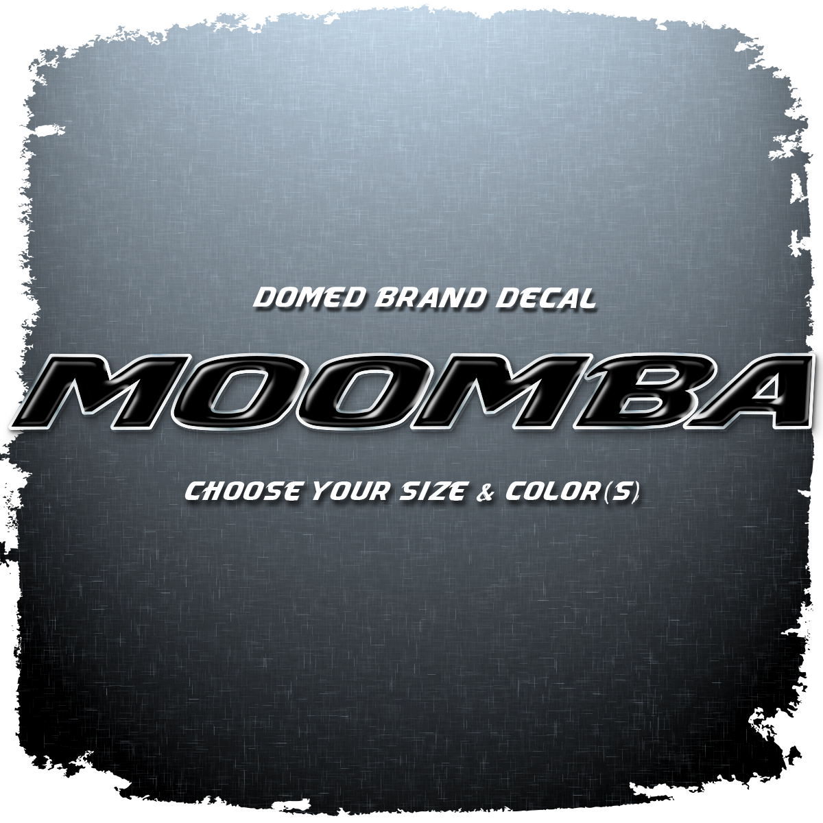 Moomba Domed Decal, Choose Your Size and Color