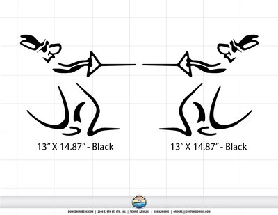 Moomba Kangaroo Domed Decal Set, Choose Your Color