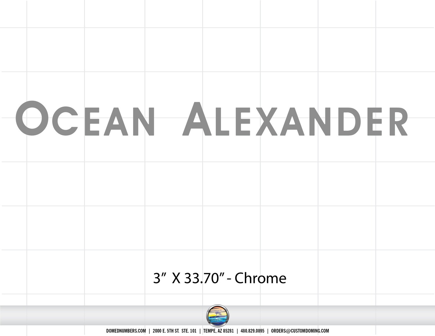 Ocean Alexander Domed Decal