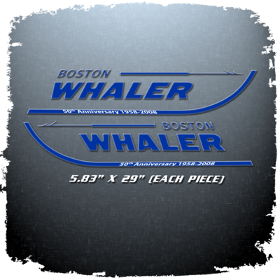 Domed Boston Whaler 50th Anniversary Edition (2 Decals Included)