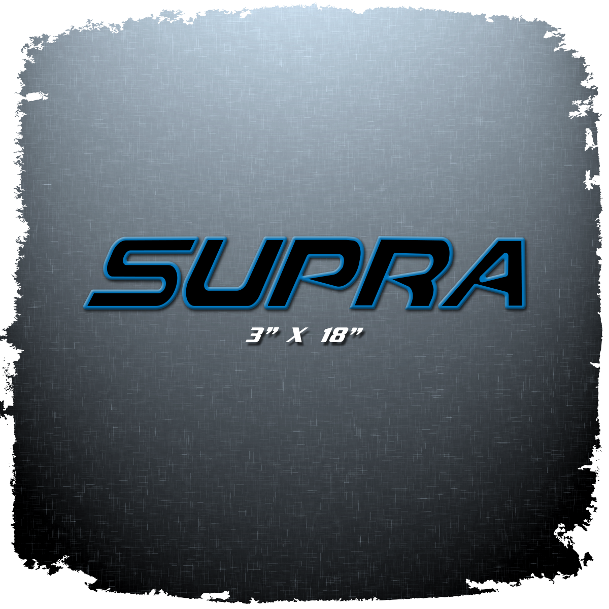 Domed Supra Window Decal, Choose your size and color!