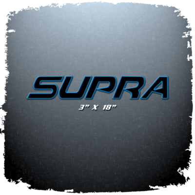 Domed Supra Window Decal, Choose your size and color!