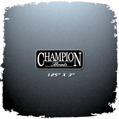 Champion Boats Glove Box decal (1 included)