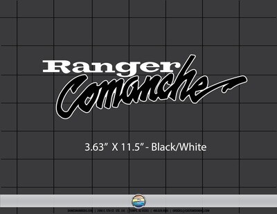 Ranger Comanche Windshield Decal (1 included)