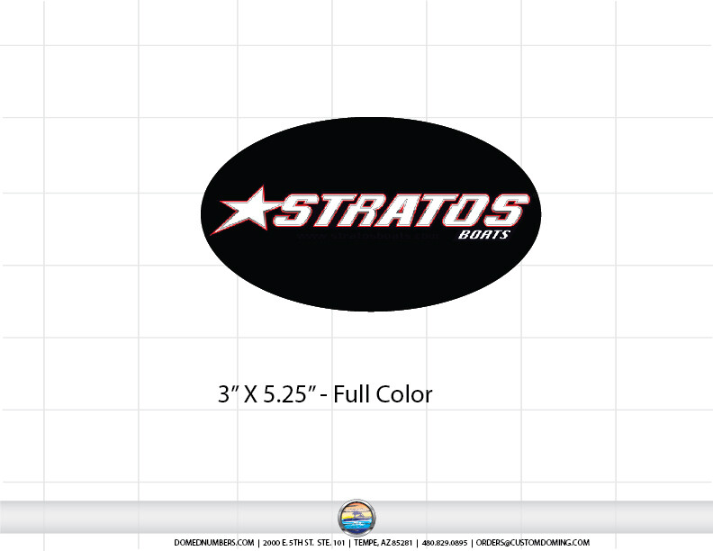 Stratos Oval Domed Decal