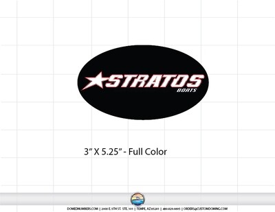 Stratos Oval Domed Decal