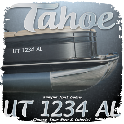 Tahoe Pontoon Registration (2 included), Choose Your Own Colors